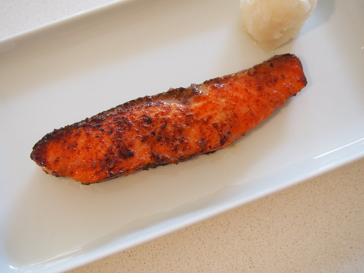 Miso-marinated grilled salmon